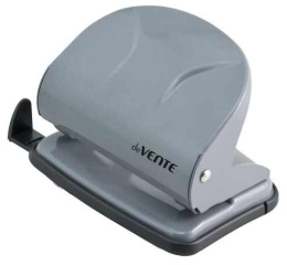 Дырокол  20 листов Devente Liquid Metal, металлический, с линейкой, серый 4020322