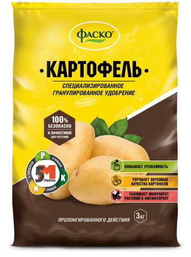 Удобрение для картофеля  3кг минеральное гранулированное Фаско