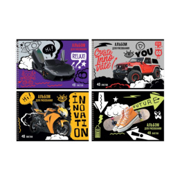 Альбом для рисования 48 листов BG Будь смелее, гребень АР4гр48 11846