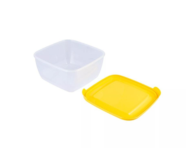 Контейнер для СВЧ пластиковый 1,5л квадратный Лайт Полимербыт С543