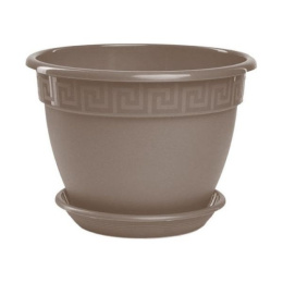 Горшок для фиалок пластиковый Антик с поддоном 0,75л d-13см h-9,5см фраппе 5plast 5PL0384