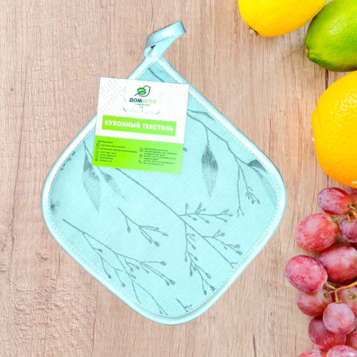 Прихватка кухонная рогожка Гербарий ДомВелл 