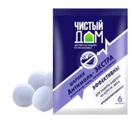 Шарики от моли Антимоль экстра 40г Чистый Дом 02-295