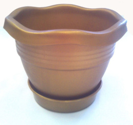 Горшок для цветов пластиковый Шарм эль Шейх с поддоном  1,5л Агропласт БК0023