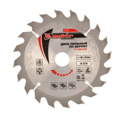 Диск пильный по дереву 140х20мм 20 зубьев + кольцо 20/16 Matrix 73210