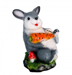 Копилка гипсовая Заяц с морковью 21х15см Гарденвилл 201