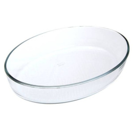 Форма для запекания стеклянная жаропрочная овальная 30,3х21,3х6см 2,36л Borcam 59064