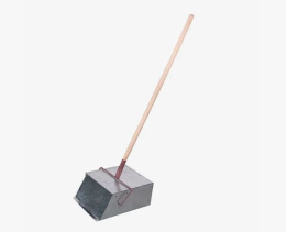 Совок-ловушка металлический для мусора с длинной деревянной ручкой