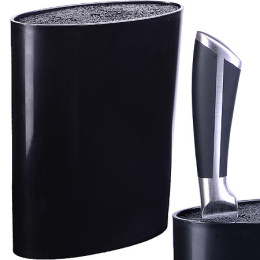 Подставка для ножей пластиковая со вставкой овальная 218мм 174х74мм, черный Mayer & Boch 29650