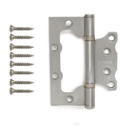 Петля накладная Apecs 100х75-B2-Steel-NIS матовый никель (бабочка) Apecs 20100