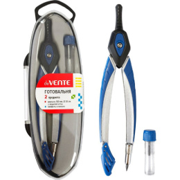 Готовальня  2 предмета Devente, серебристый с синим 5093502
