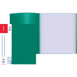 Папка с  80 файлами Devente Daily А4 800мкм, зеленая 3106401