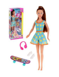 Кукла 29,5 см На прогулке, с аксессуарами 3 предмета, в коробке Defa Lucy 8512b/804840