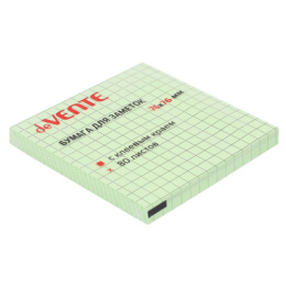 Блок самоклеящийся 76х76 зеленый в клетку 80 листов Devente 2010386