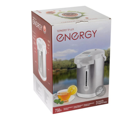 Термопот 4,0л,  750Вт, TP-619, нержавеющая сталь Energy 280307
