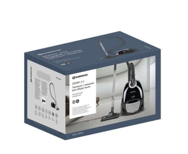 Пылесос 2100Вт, черный Eurostek EVC-2001