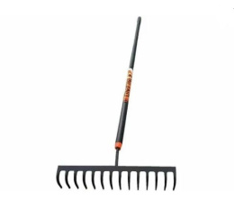 Грабли прямые 14 зубьев металлические алюминиевый черенок Light Finland 2335