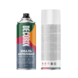 Эмаль аэрозольная 520мл белая матовая Decorix А24/ 0101-24 DX