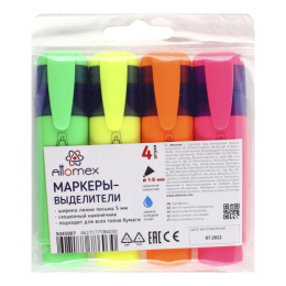 Текстовыделителей набор 4 цвета Attomex 1-5мм 5045007
