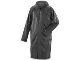 Плащ - дождевик на кнопках ПВХ сверхпрочный, черный Komfi STRBL1