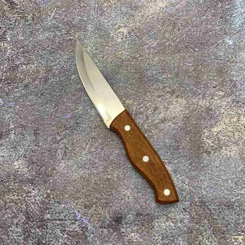 Нож стальной 100мм деревянная ручка, универсальный Радужный Дом РД78501