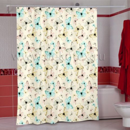 Штора для ванной полиэстер 180х200см Mir Havana (Гавана) бежевый Miranda 01.10190