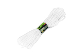 Шнур бытовой  25м d-5мм, без сердечника, белый полиэфирный Сибртех 93823