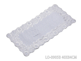 Салфетка виниловая прямоугольная 40х84см Лейс, серебро Grace LO-0905B