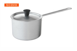 Ковш алюминиевый 1,0л с крышкой, металлическая ручка Scovo МТ-064