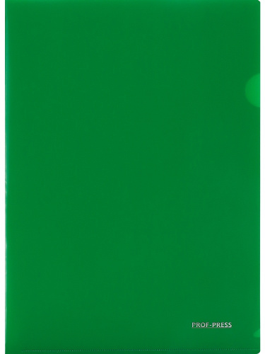 Папка-уголок А4 180мкм, ярко-зеленый ПК-8724