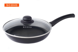 Сковорода алюминиевая с антиприг. покрытием Consul d-26см со стеклян. крышкой Scovo RC-010