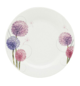 Тарелка фарфоровая мелкая 200мм Одуванчики Фокус т8-19229