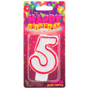 Свеча-цифра 5 Волшебная страна 312521