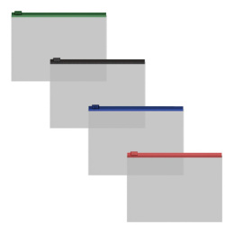 Папка-карман на молнии А4 ErichKrause Zip Fizzy Clear, ассорти 50326