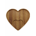 Менажница деревянная ясень 2 секции 280х250х20мм Два сердца ДомВуд Я230