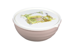 Салатник пластиковый Тоскана 2,0л с крышкой какао Ар-Пласт 09036