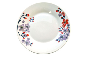 Тарелка фарфоровая мелкая 175мм Ветка сакуры Eclipse т7-5312#