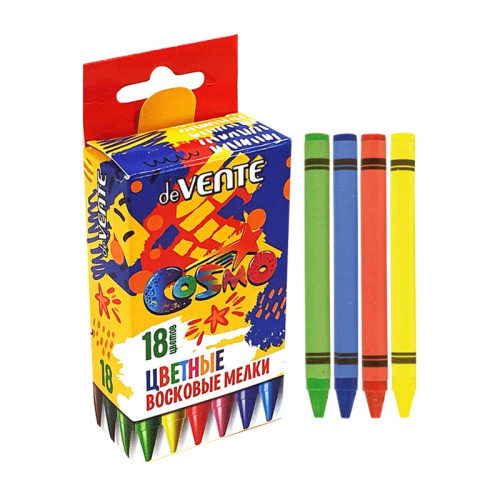 Мелки восковые 18 цветов Devente Cosmo 8077815