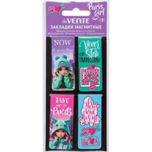 Закладка магнитная Devente Paris Girl, минимум-4шт. 8065506
