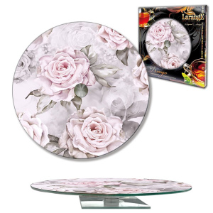 Блюдо стеклянное круглое вращающееся 280мм Larange 105-1558