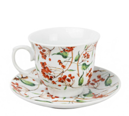 Набор чайный фарфоровый 12 предметов 220мл Рябина, в п/у Фокус 12-19908