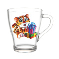 Кружка стеклянная 250мл Грация Тигренок Декостек 2018-Д