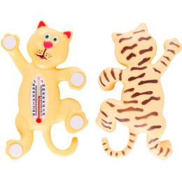 Термометр наружный пластиковый детский Кот с присосками 16х9см в пакете Park 002615