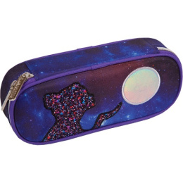 Пенал Devente овальный Galaxy Girl, с внутренним органайзером-створкой 7023326