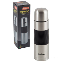 Термос  0,50л нержавеющая колба узкое горло корпус c силиконовыми вставками, Nuovo Mallony 005232
