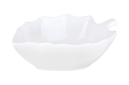 Салатник фарфоровый листок 300х200х59мм белый Коралл ZD8452