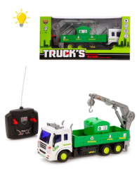 Машина радиоуправляемая Мусоровоз 27х7х12см, 4 канала, свет, в коробке Наша Игрушка 958-34/637126