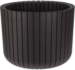 Кашпо пластиковое Шато 8,0л d-25см h-20см коричневый ротанг Idea М3039