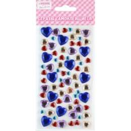 Наклейки Стразы акриловые Devente Heart Mix 1, 8х16мм, ассорти 8004044