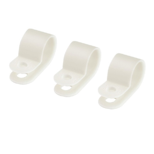 Клипса для крепления кабеля d  5 (белая) 250-04б